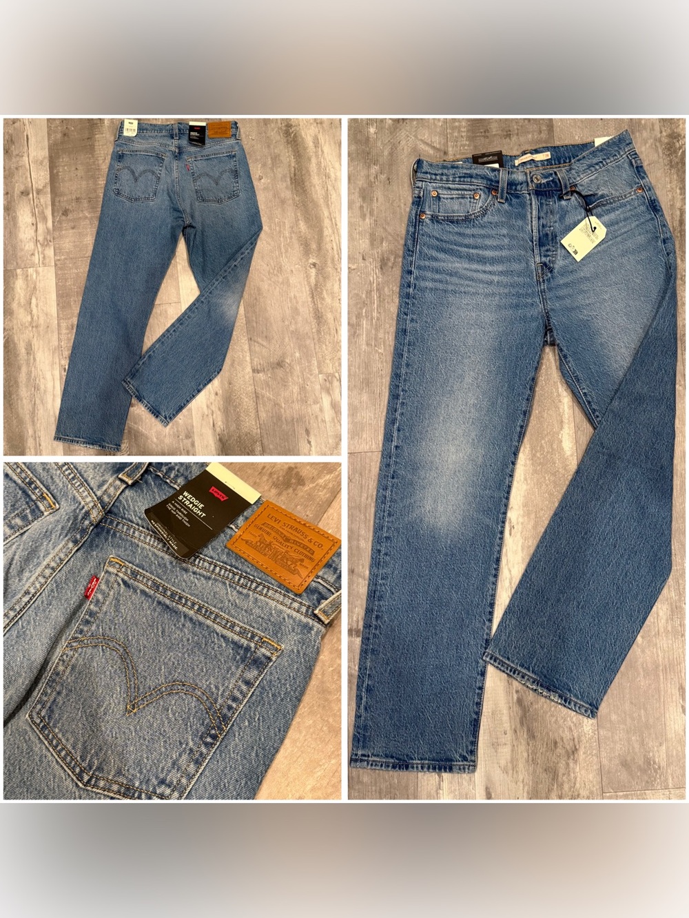 NWT Levi's Women's High Rise 501 Wedgie Straight Jeans - Light Wash - Size 28